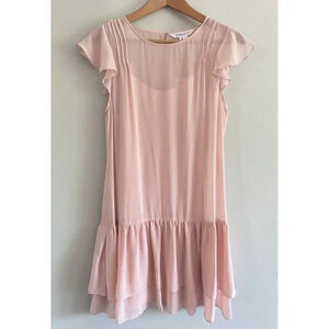 NWT BGBGeneration Dress Sheath Flutter Sleeves Pink Small S New